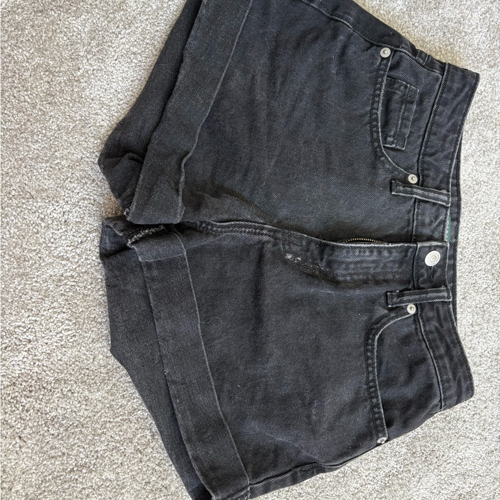 Black Denim Shorts